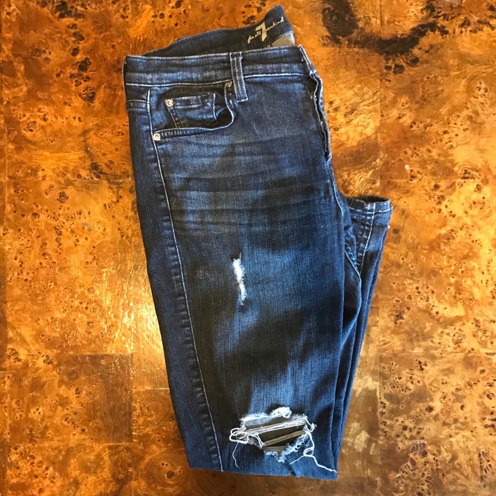 7 for All Mankind Distressed Skinny Boyfriend - 28